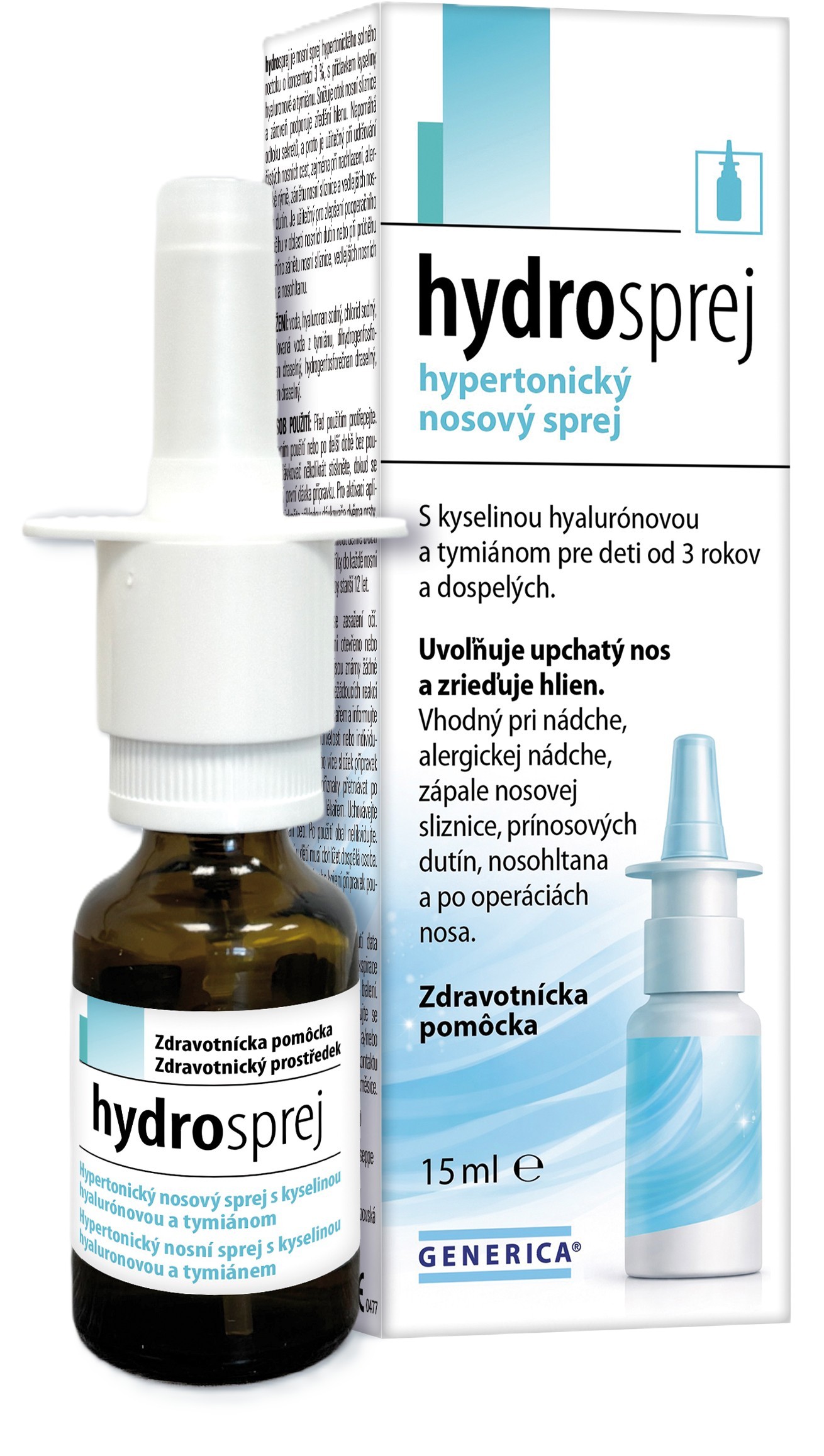 GENERICA Hydrosprej 3% hypertonický nosový sprej 15 ml kúpite na Najlekaren.eu