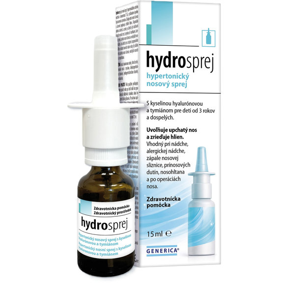 GENERICA Hydrosprej 3% hypertonický nosový sprej 15 ml