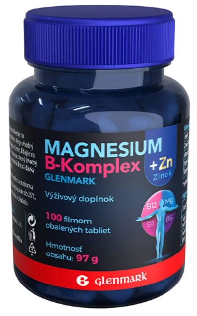 GLENMARK Magnesium B-Komplex + Zinok 100ks