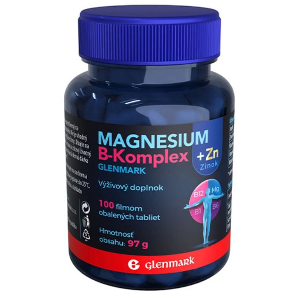 GLENMARK Magnesium B-Komplex + Zinok 100ks