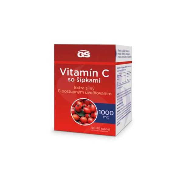 GS Vitamín C 1000mg so šípkami 50+10 kapsúl