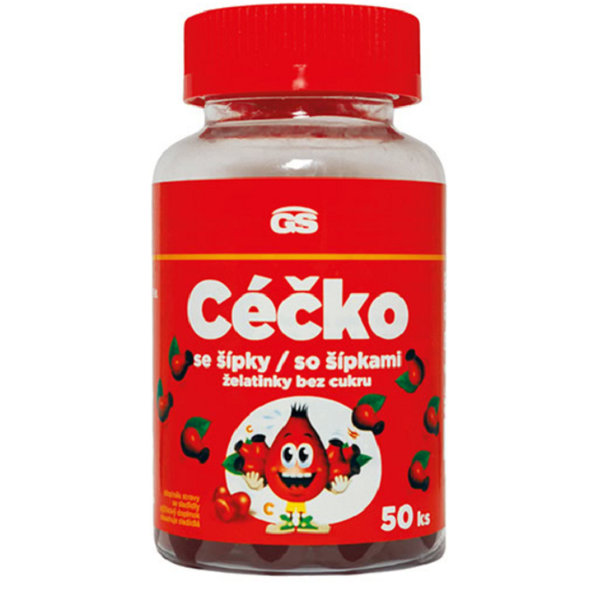 GS Céčko so šípkami želatínky bez cukru 50ks