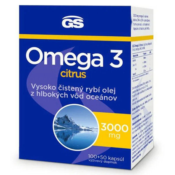 GS Omega 3 citrus Darček 100+60 navyše (160cps)