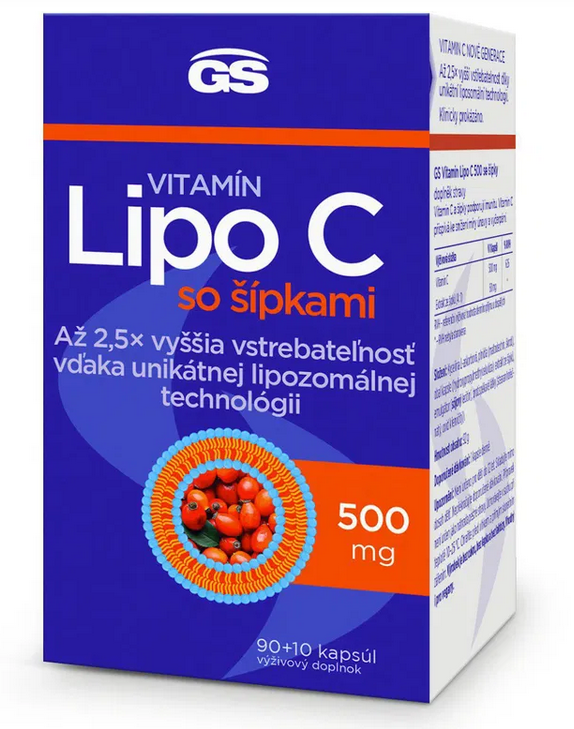 GS Vitamín Lipo C 500mg so šípkami 50cps