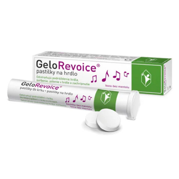 GeloRevoice pastilky na hrdlo, baza-bez mentolu 20 ks