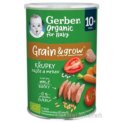 Gerber Organic CHRUMKY Pšenično-ovsené s rajčinami a mrkvou (od ukonč. 10. mesiaca) 35g