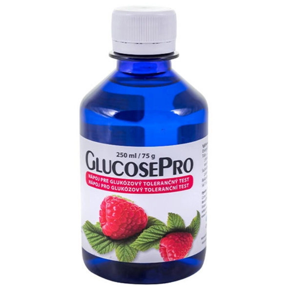 GlucosePro 75 g- FH nápoj pre glukózový tolerančný test malina 250ml