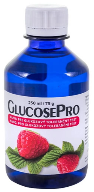 GlucosePro 75 g- FH nápoj pre glukózový tolerančný test malina 250ml