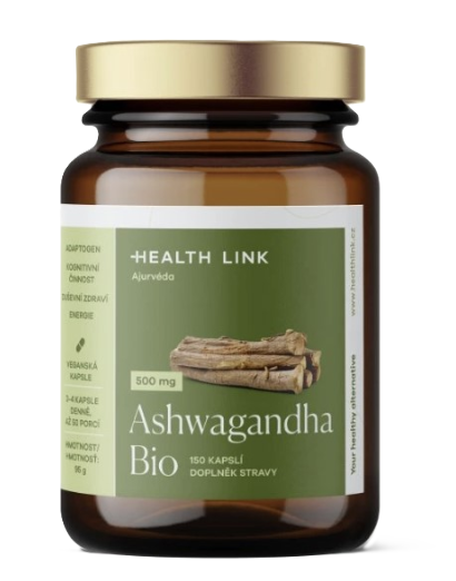 HEALTH LINK Ashwagandha 500 mg BIO 150 kapsúl kúpite na Najlekaren.eu