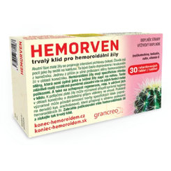 HEMORVEN pri ťažkostiach s hemoroidálnymi žilami (hemoroidmi) 30 tabliet