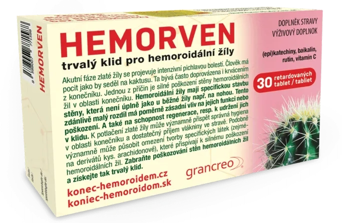 HEMORVEN pri ťažkostiach s hemoroidálnymi žilami (hemoroidmi) 30 tabliet kúpite na Najlekaren.eu