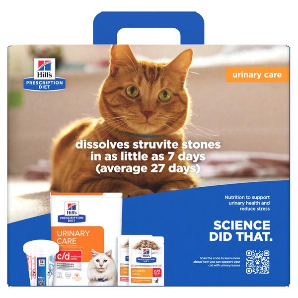 HILLS PD Feline c/d MULTICARE STRESS Starter Kit krmivo pre mačky 400 g + 2 x 85 g
