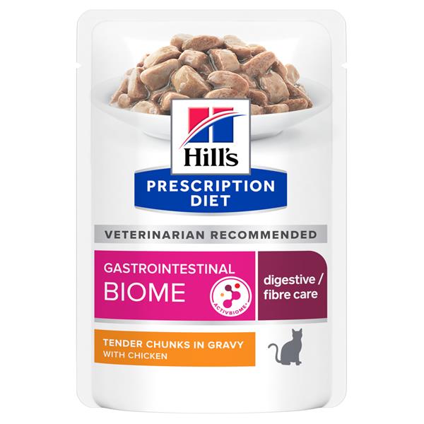 HILLS PD Feline i/d GASTROINTESTINAL BIOME Chicken kapsičky pre mačky 12 x 85 g