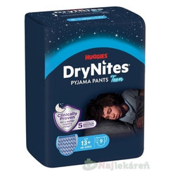 HUGGIES DryNites XL pre chlapcov 13+ rokov plienkové nohavičky 48-60kg 9ks