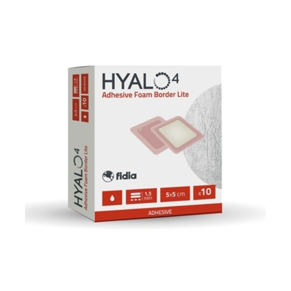 HYALO4 Adhesive Foam Border Lite krytie na rany 5x5cm 10ks