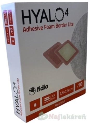 HYALO4 Adhesive Foam Border Lite krytie na rany 7,5x7,5cm 10ks