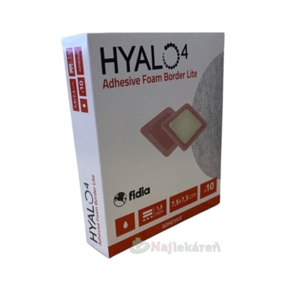HYALO4 Adhesive Foam Border Lite krytie na rany 7,5x7,5cm 10ks
