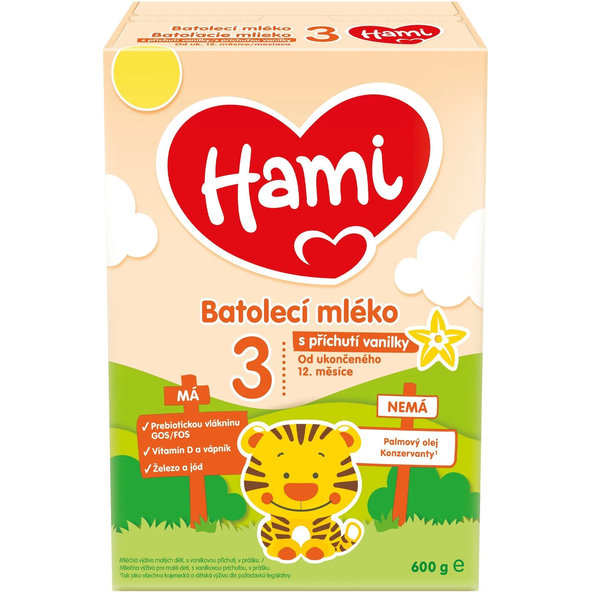 Hami Batoľacie mlieko s príchuťou vanilky (od ukonč. 12 m) 1x600g