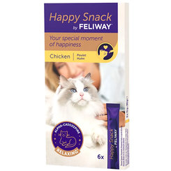 Happy Snack by Feliway kuracia maškrta pre mačky 6 x 15 g