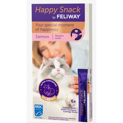 Happy Snack by Feliway losos maškrta pre mačky 6 x 15 g