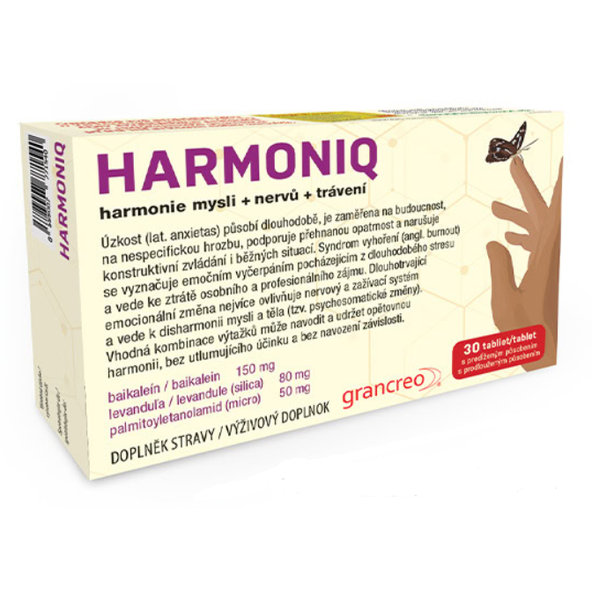 Harmoniq úzkostné stavy, vyhorenie, príznaky psychoneurózy 30 tabliet