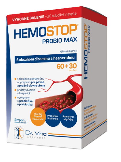 HemoStop Probio Max - DA VINCI 60+ 30 kapsúl zadarmo kúpite na Najlekaren.eu