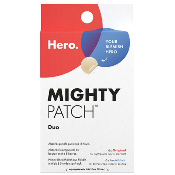 Hero. MIGHTY PATCH Duo hydrokoloidné náplasti Original 6ks + Invisible 6ks 12ks
