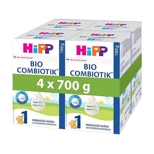 HiPP 1 Bio Combiotik počiatočná dojčenská výživa 0m+ 4x700g
