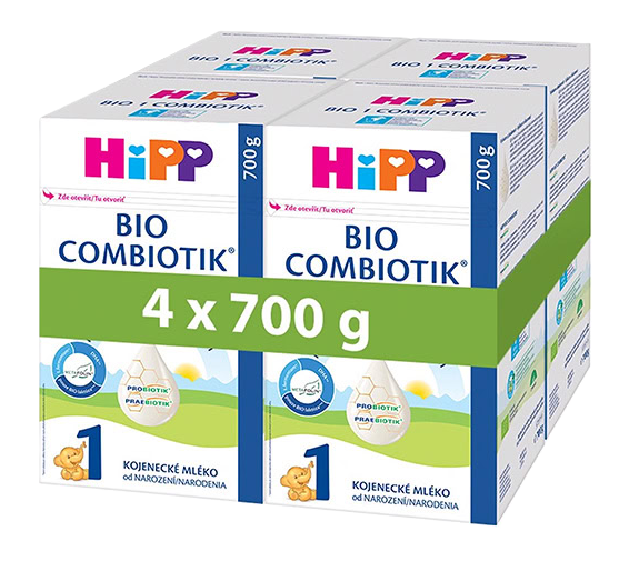 HiPP 1 Bio Combiotik počiatočná dojčenská výživa 0m+ 4x700g