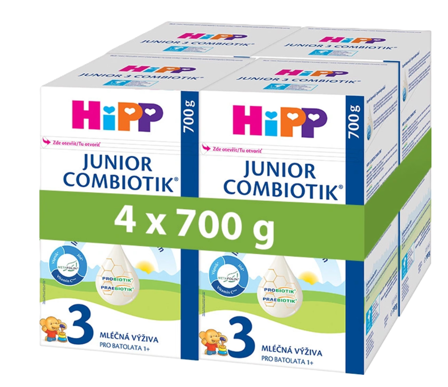 HiPP 3 JUNIOR COMBIOTIK mliečna výživa pre batoľatá 12m+ 4x700 g