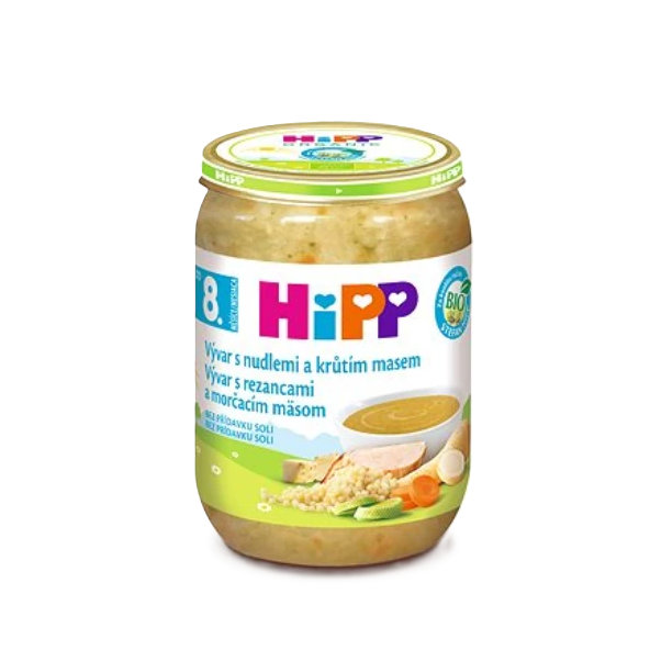 HiPP BIO Vývar s rezancami a morčacím mäsom 8m+ 190 g