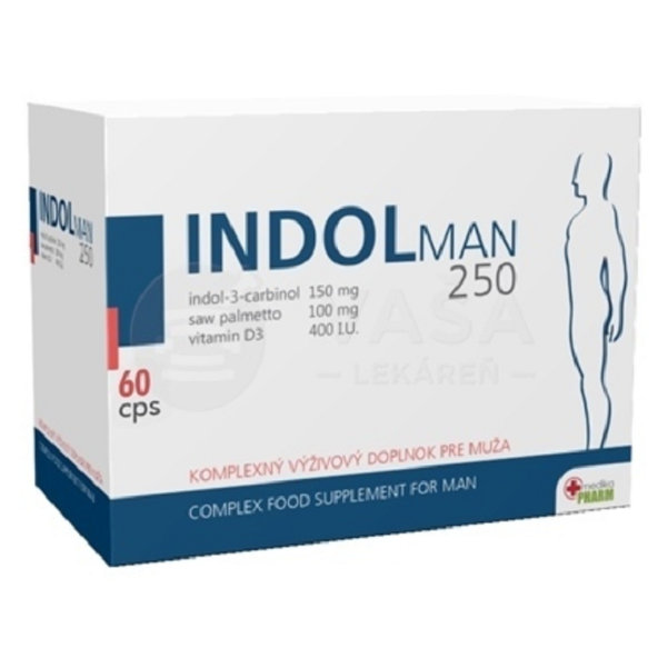 INDOL MAN 250 pre mužov 60 kapsúl