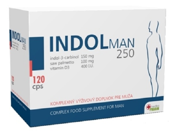 Indol Man 250 kapsúl pre mužov 120 kapsúl kúpite na Najlekaren.eu