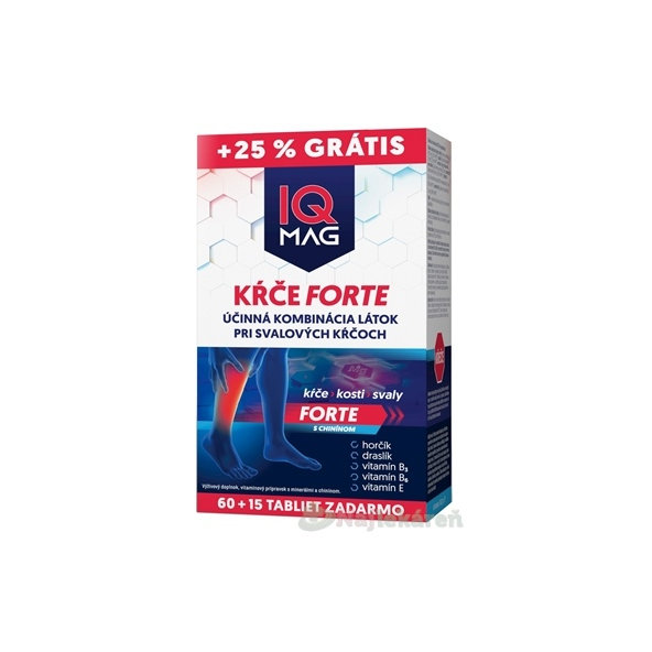 IQ MAG KŔČE FORTE (+25% GRATIS) 60+15 zadarmo (75tbl)