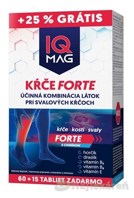 IQ MAG KŔČE FORTE (+25% GRATIS) 60+15 zadarmo (75tbl)