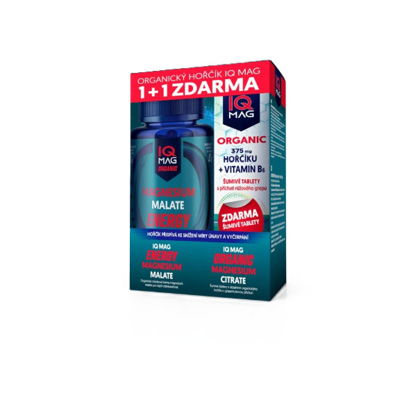 IQ Mag 1+1 ENERGY-organický horčík malát + vitamín B6