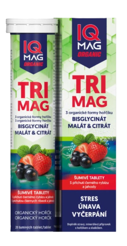 IQ Mag Organic TRIMAG 3 formy horčíka čierna ríbezľa-jahoda
