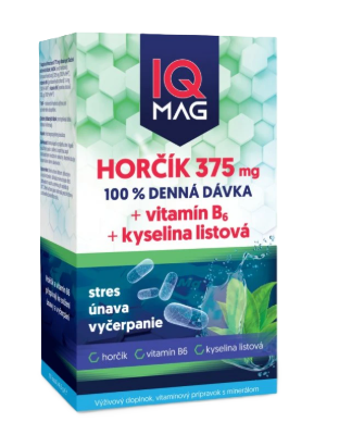 IQ MAG horčík 375 mg + B6 + kys. listová 60 kapsúl kúpite na Najlekaren.eu