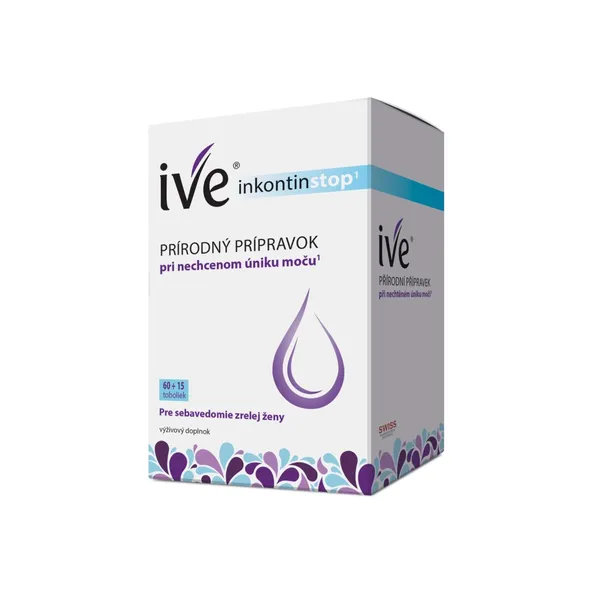 IVE INKONTIN STOP pri nechcenom úniku moču 60+15cps