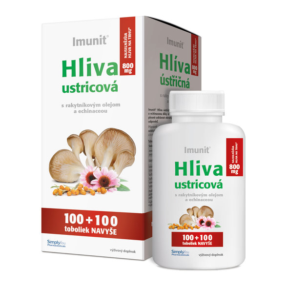 Imunit HLIVA ustricová 800mg s rakytníkom a echinaceou 100 + 100 cps zadarmo