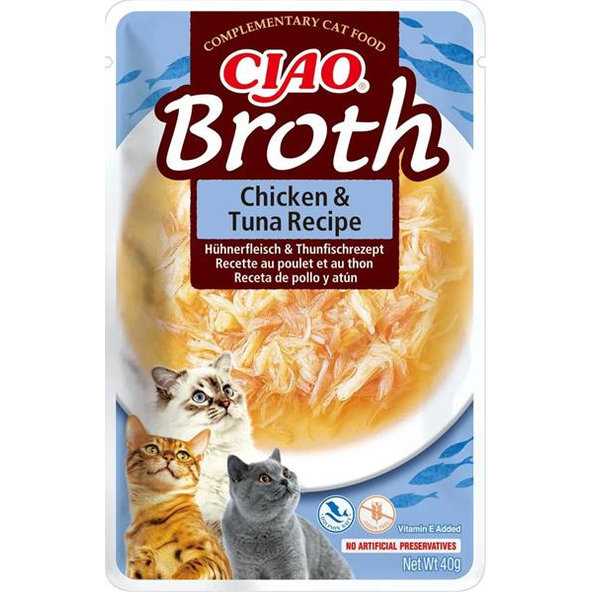 Inaba CIAO Broth Cat Kura & Tuniak kapsička pre mačky 40g