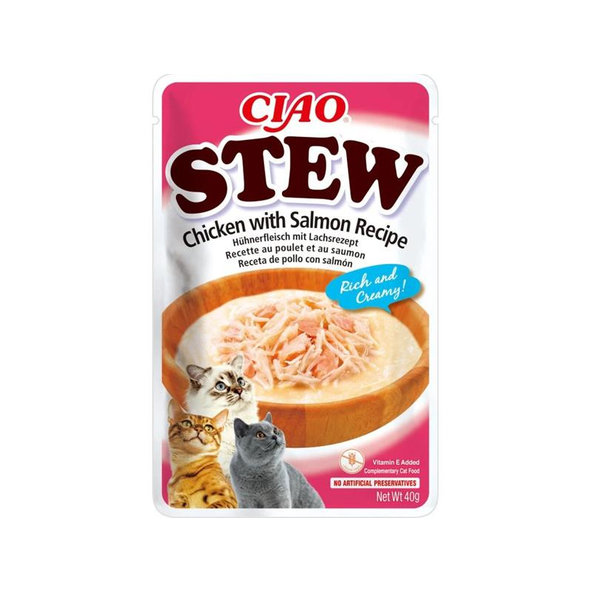 Inaba CIAO Stew Cat kapsička kura s lososom 40g