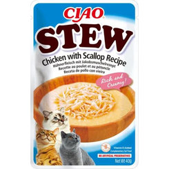 Inaba CIAO Stew Cat kura s hrebenatkou kapsička pre mačky 40 g
