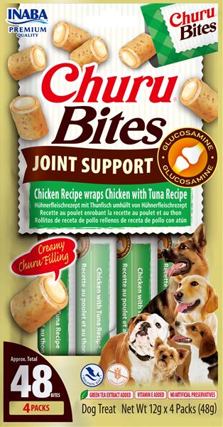 Inaba Churu Bites joint dog maškrta pre psy kura & tuniak 4x12 g