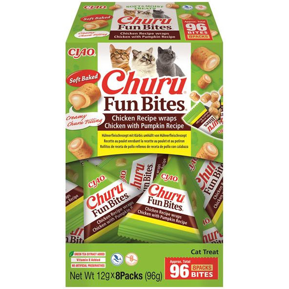 Inaba Churu Fun Bites cat maškrta pre mačky kura s tekvicou 8x12 g