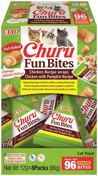 Inaba Churu Fun Bites cat maškrta pre mačky kura s tekvicou 8x12 g