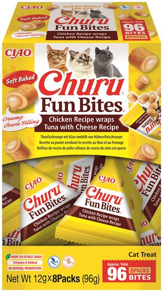 Inaba Churu Fun Bites cat maškrta pre mačky tuniak so syrom 8x12 g