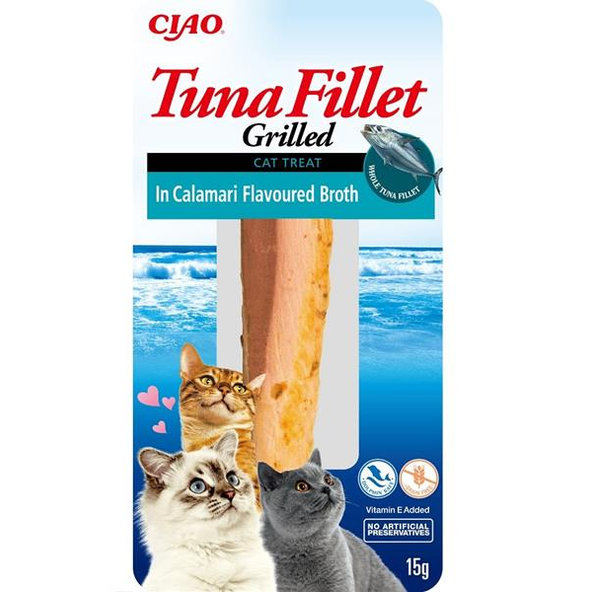 Inaba Churu Grilled cat maškrta pre mačky Tuniak vo vývare z kalamára 15g