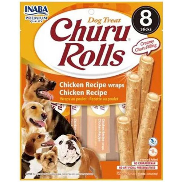 Inaba Churu Rolls dog Kura maškrta pre psy 8ks / 96g