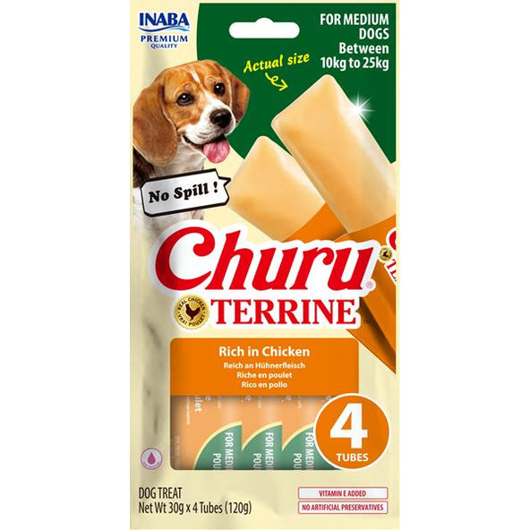 Inaba Churu Terrine dog maškrta pre psy kura 4x30 g